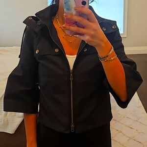 WOMEN'S BLACK JOIE WINDBREAKER RAIN COAT JACKET SIZE S $110